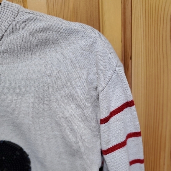 GAP X DISNEY COLLABORATION BEIGE SWEATER SEQUINS MICKEY MOUSE CHILDREN YOUTH XXL - Picture 6 of 13